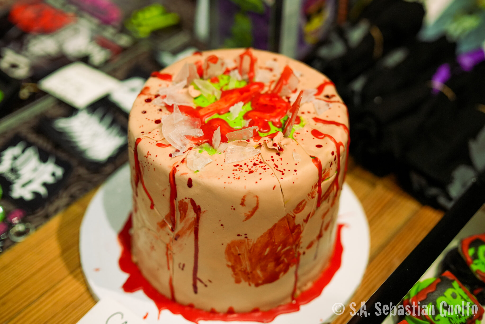 Gore Noir Anniversary Bloody Skin Cake by Dolly Bones